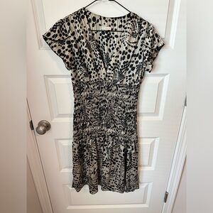 Rubber Ducky Productions Black and White Dolman Sleeve Midi Sundress